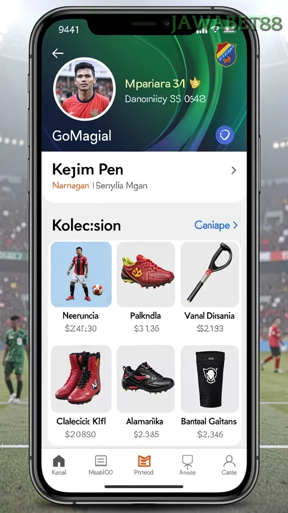 Cuplikan layar WIN33 — menu navigasi